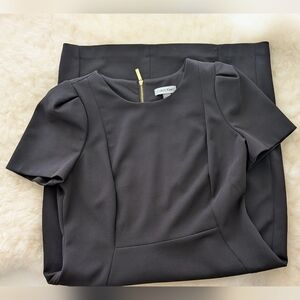 Calvin Klein Black Dress with Gold Zipper